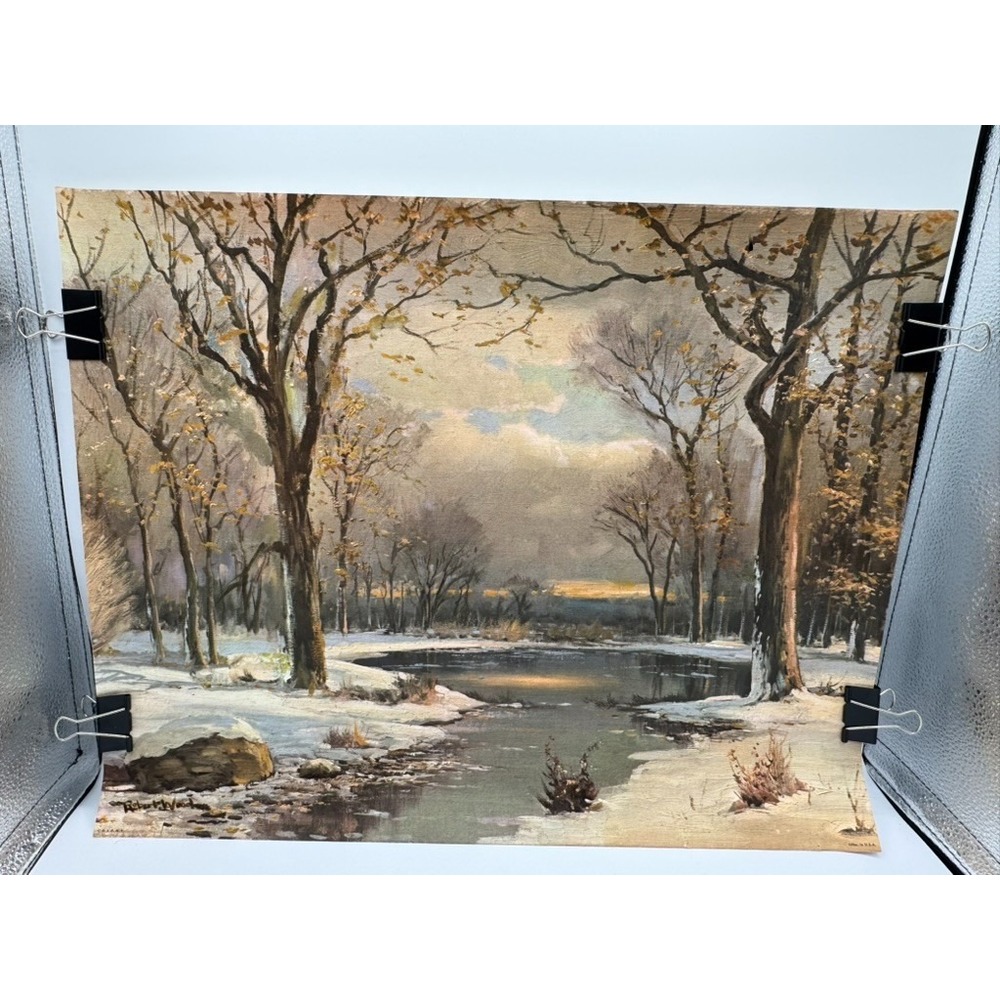 Vintage 1970 Robert Wood Four Seasons Lithograph Print Set 16x20 NOS w Tube DAC - Picture 2 of 16